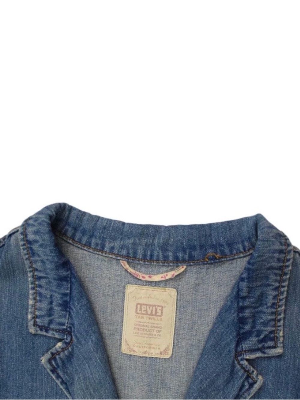 Levi’s Denim Blazer Jacket 1X Studded Y2K Western Boho Plus Size - Picture 4 of 10